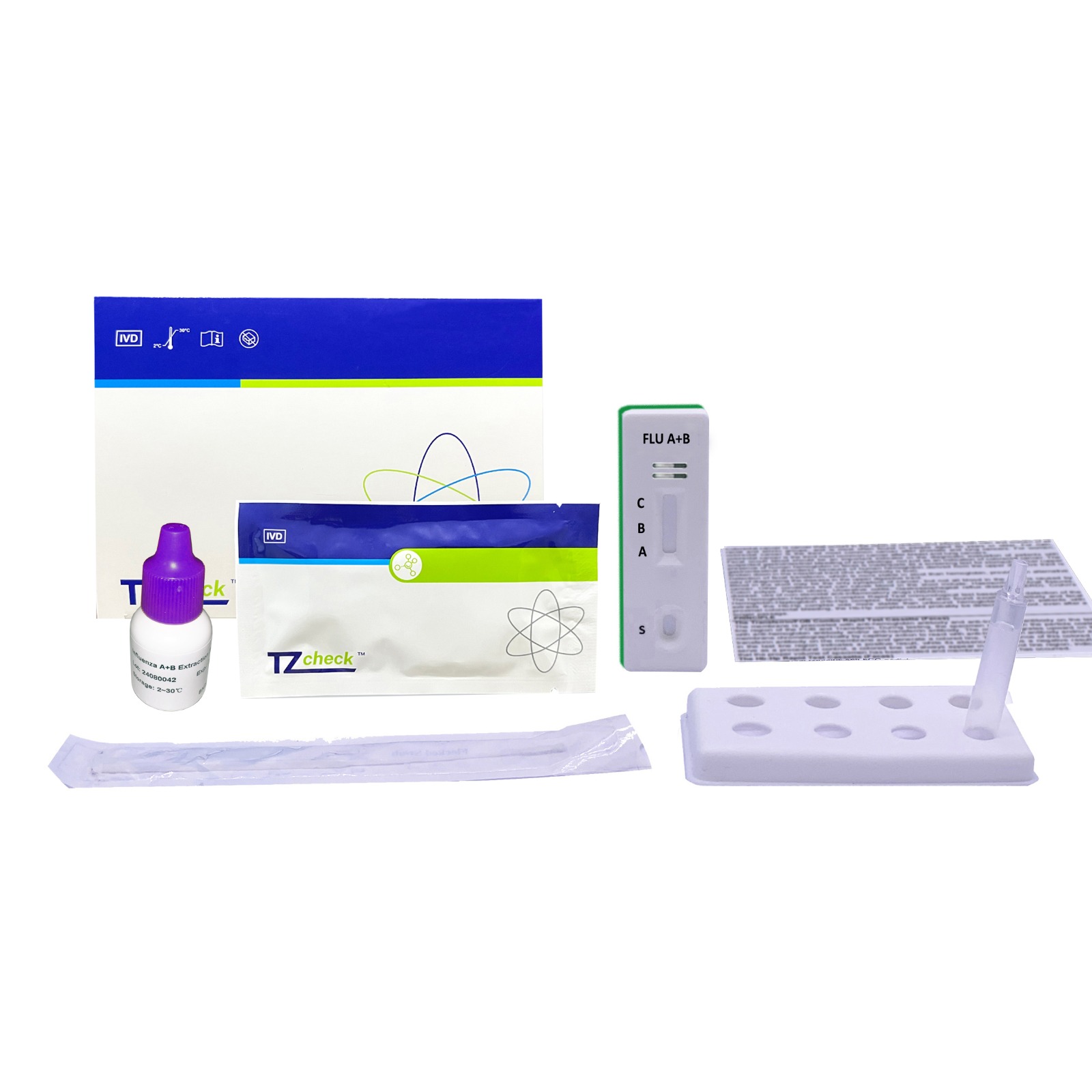 Експрес-тест Tzcheck для виявлення грипу типів A+B (I051-5002)